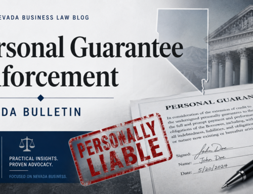 Personal Guarantee Enforcement in Nevada: What to Know